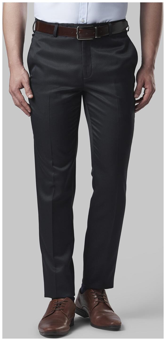 

Nextlook Men Solid Slim Fit Formal Trouser - Black