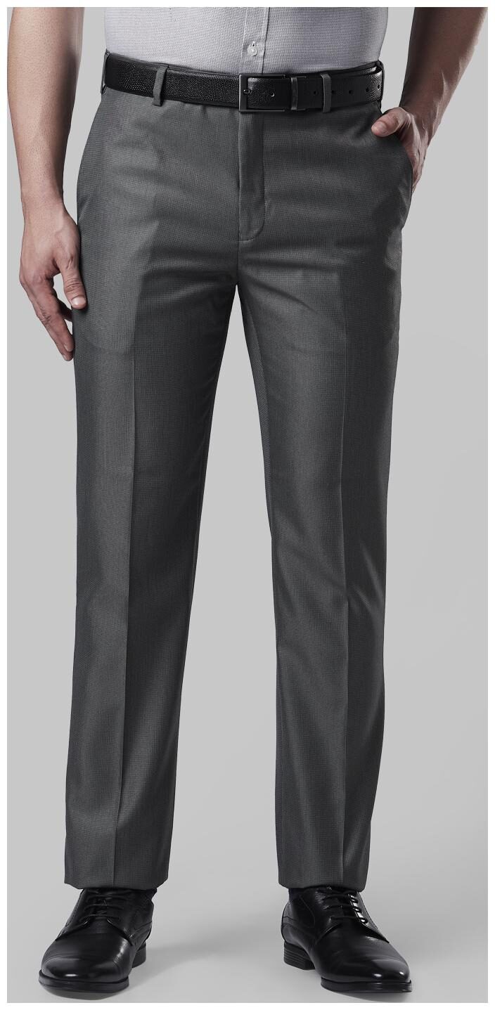 

Nextlook Men Solid Regular Fit Formal Trouser - Grey