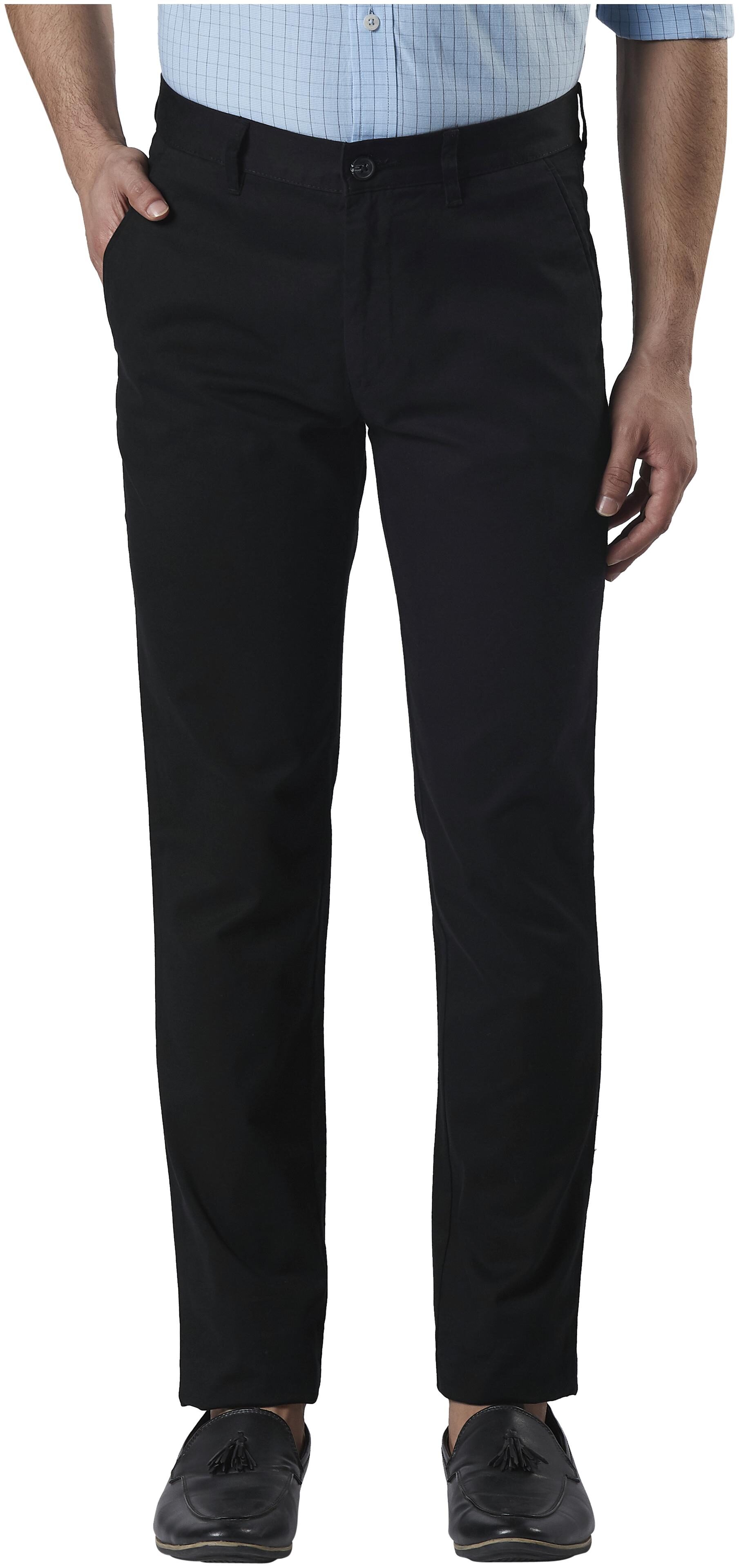 

Nextlook Men Solid Regular Fit Formal Trouser - Black