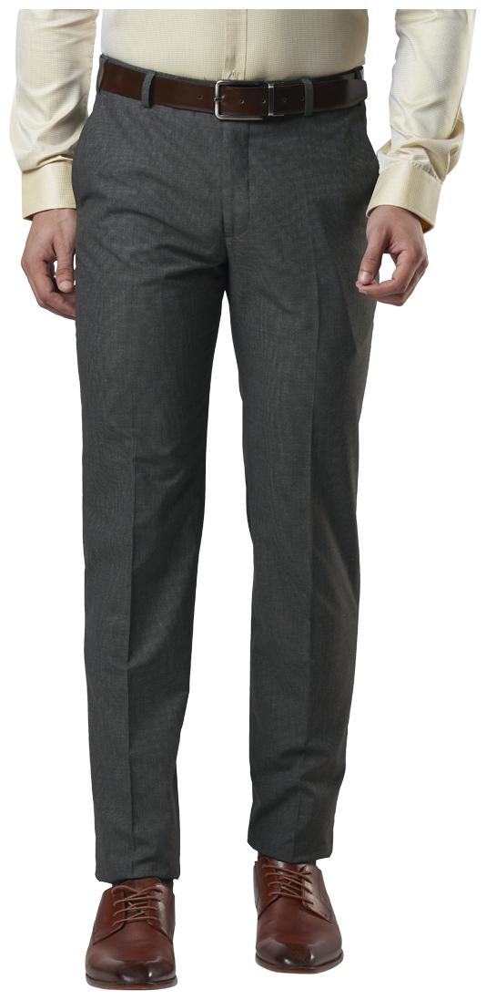 

Nextlook Men Textured Slim Fit Formal Trouser - Grey