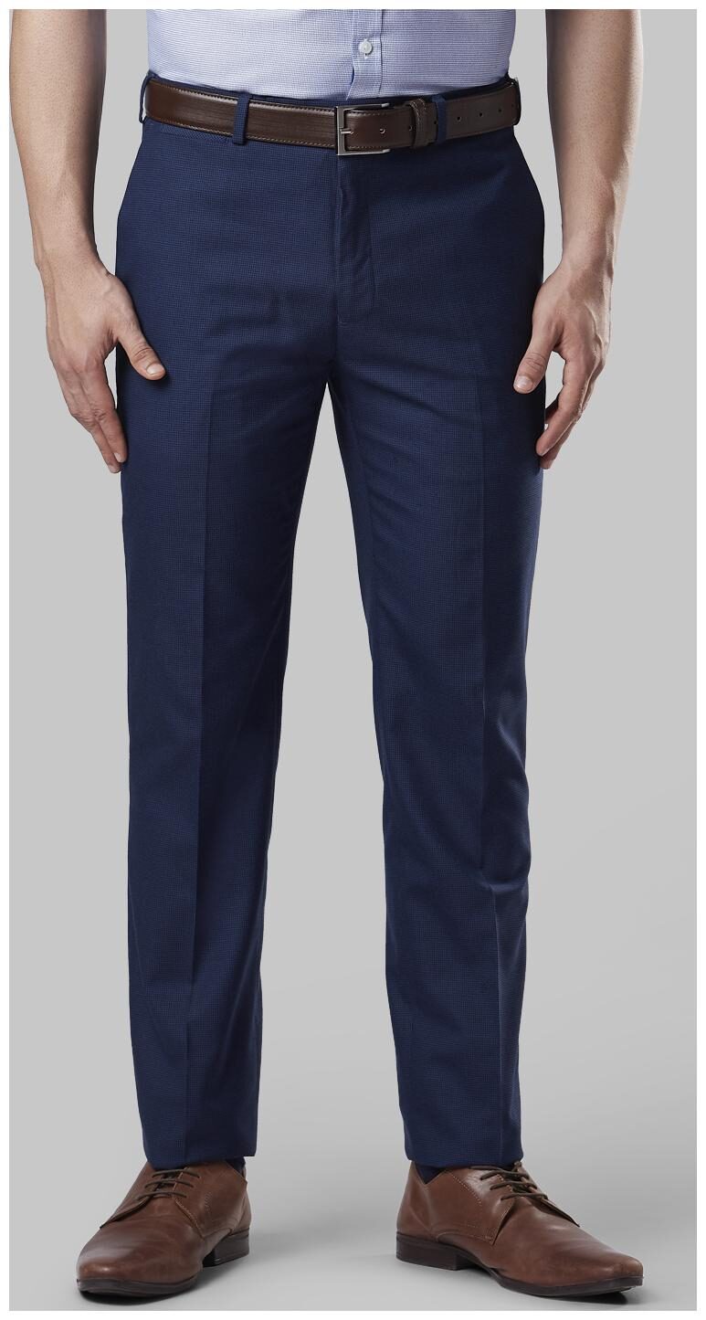 

Nextlook Men Solid Regular Fit Formal Trouser - Blue
