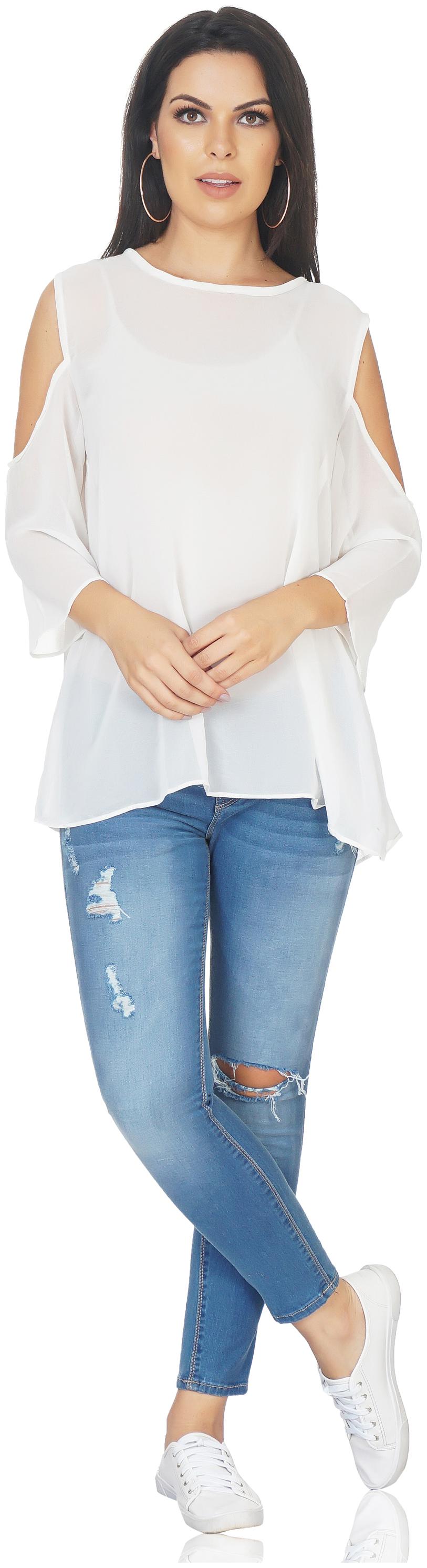 

Nice Queen 3 4 Sleeve Round Neck On Hip Length Casual Top for Girl s and Women s