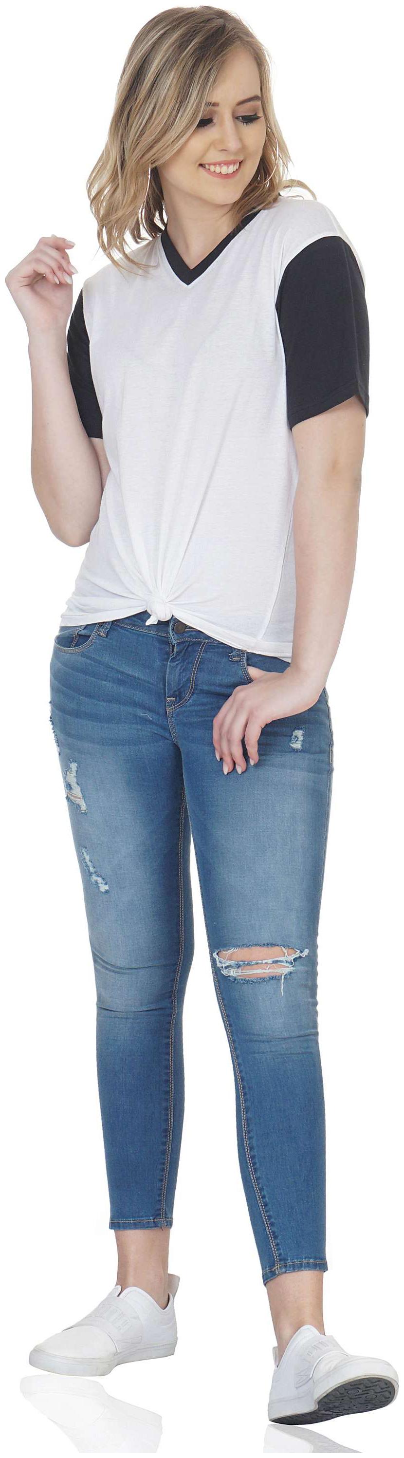 

NICE QUEEN Women White Regular fit Classic collar Blended Tank top