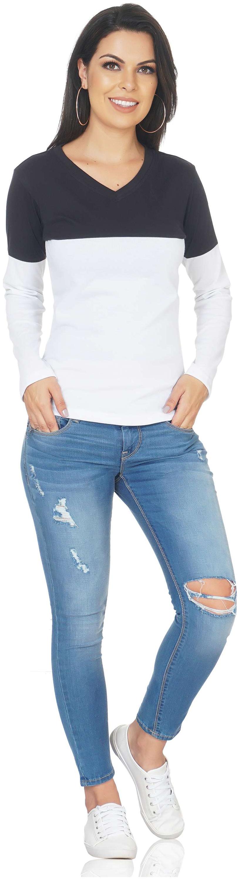 

Nice Queen Full Sleeve V Neck Casual T-Shirt for Girl s and Women s