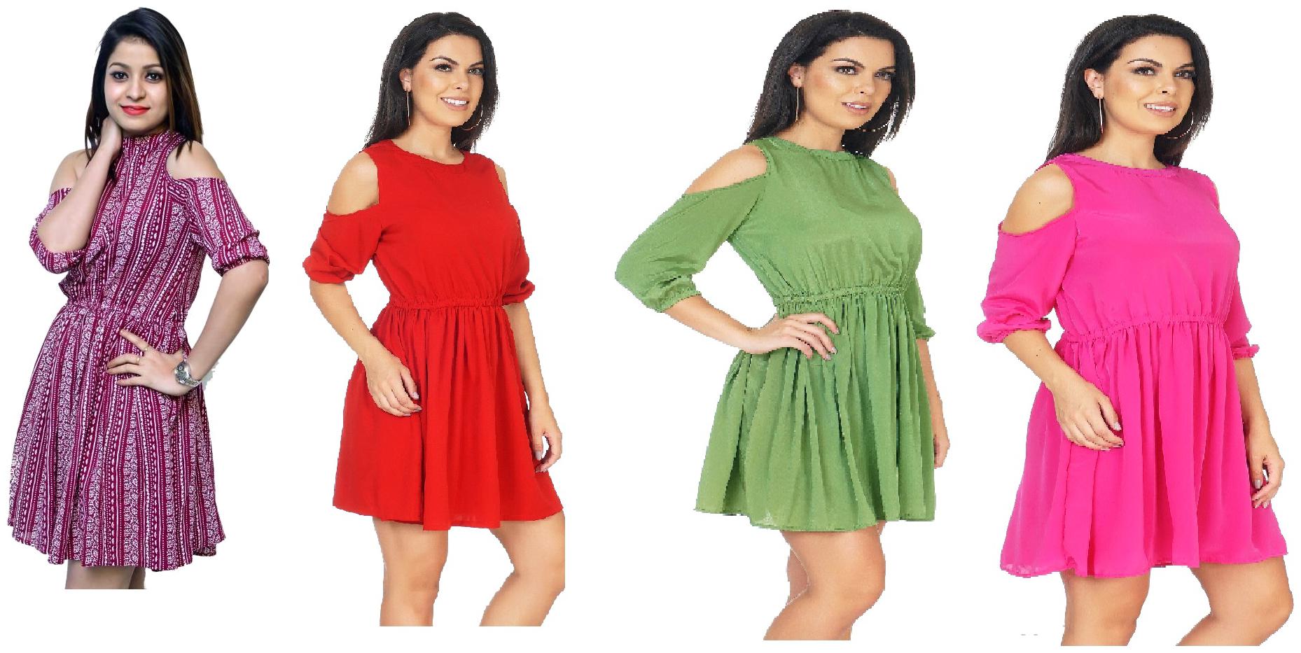

NICE QUEEN Multi Solid Wrap dress