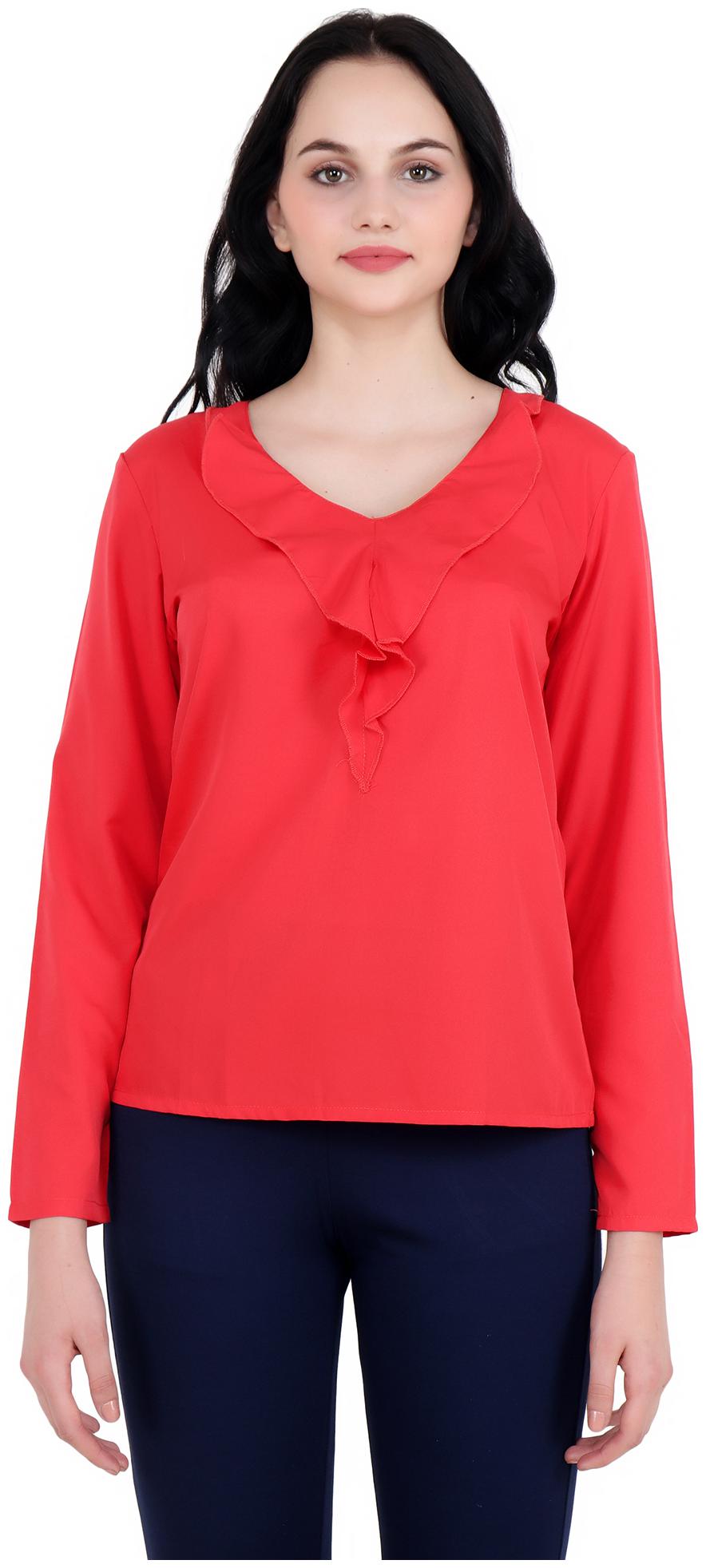

Nice Queen Red Color Full Sleeve V Neck casual Top for Girl s and Women s