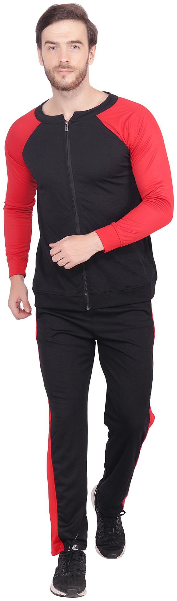 

NICE QUEEN Men Black Solid Regular Fit Track Suit