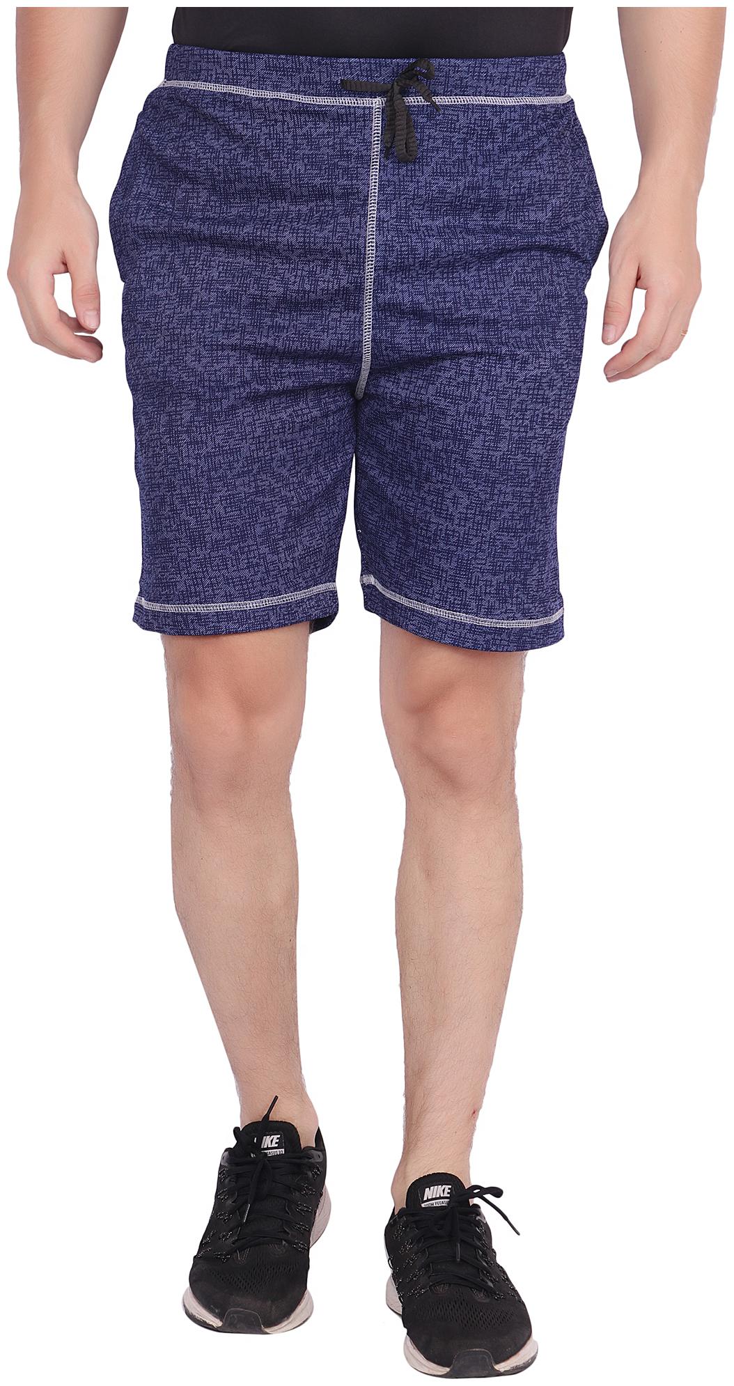 

nice queen stretchable solid blue designer men s shorts