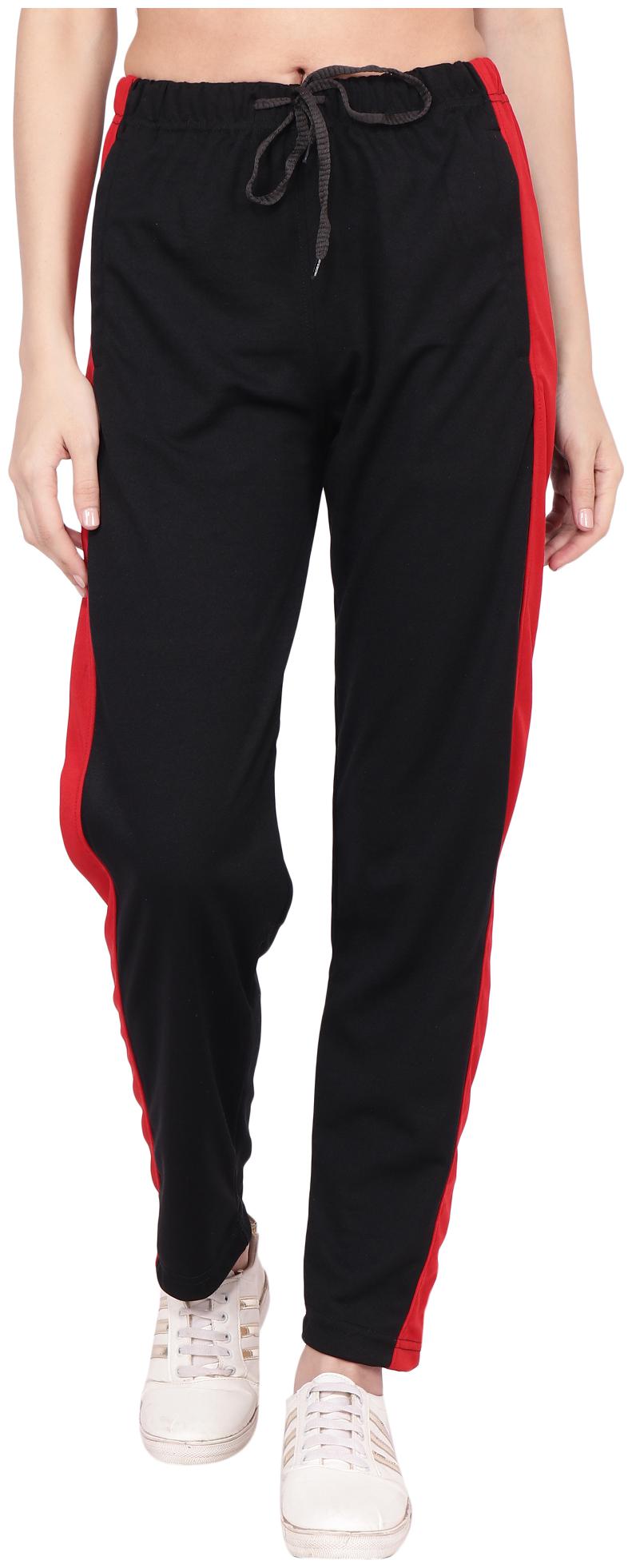 

NICE QUEEN Women Regular fit Polyester Solid Track pants - Black