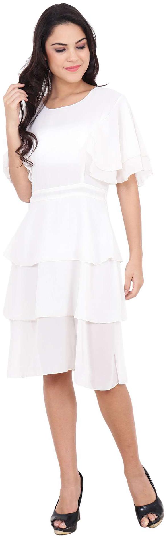 

NICE QUEEN Grey Solid Wrap dress