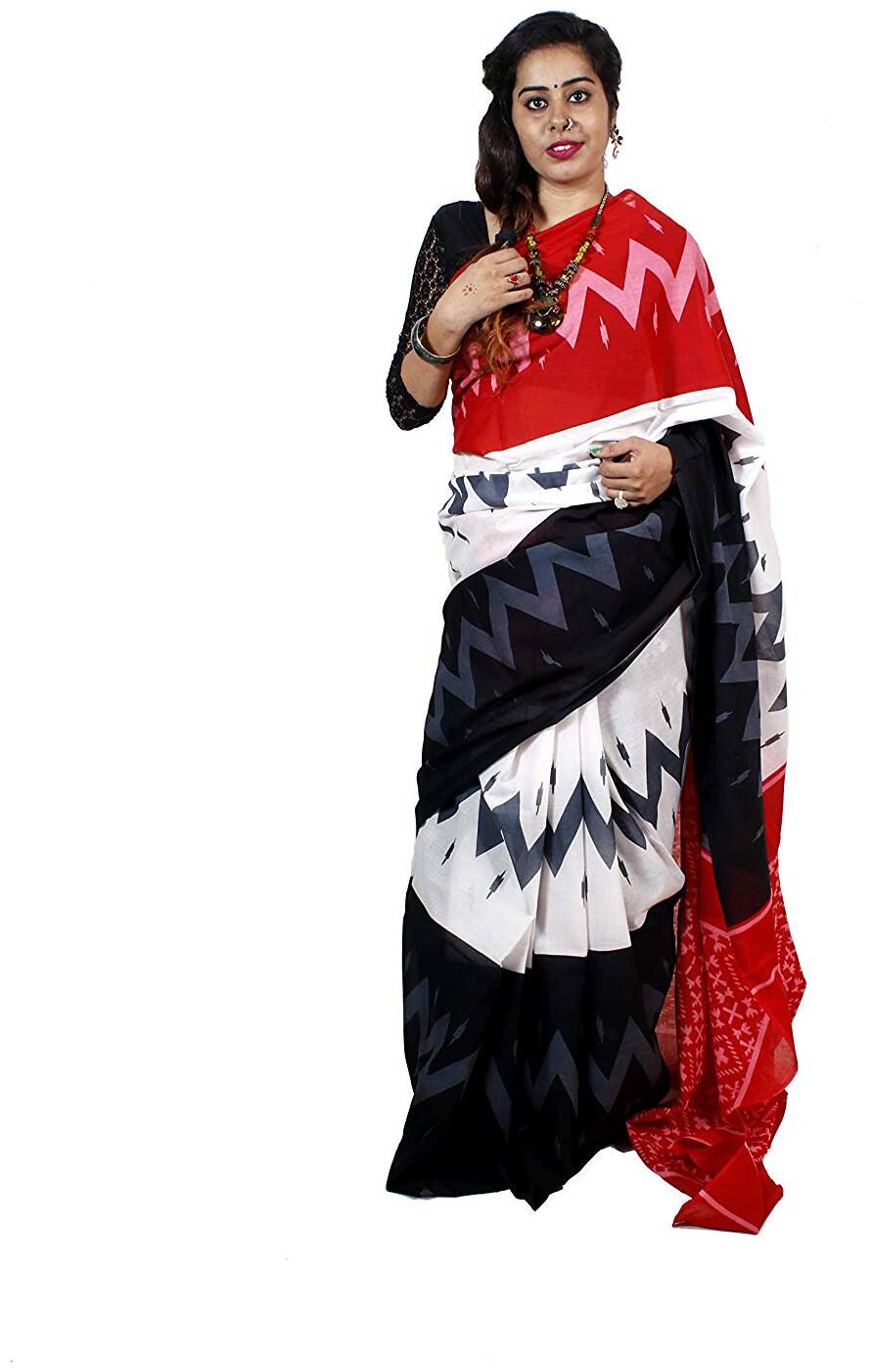 

NIKHILAM Women Cotton Saree Multi