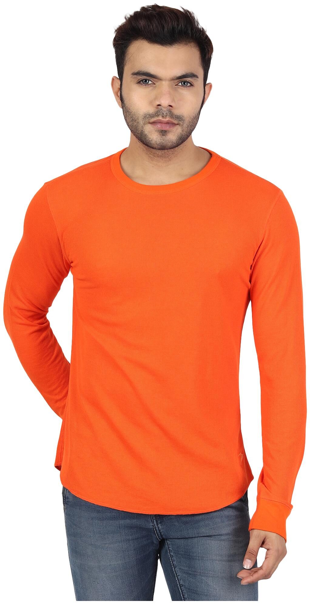 

Nimble Men Orange Regular fit Cotton Round neck T-Shirt - Pack Of 1