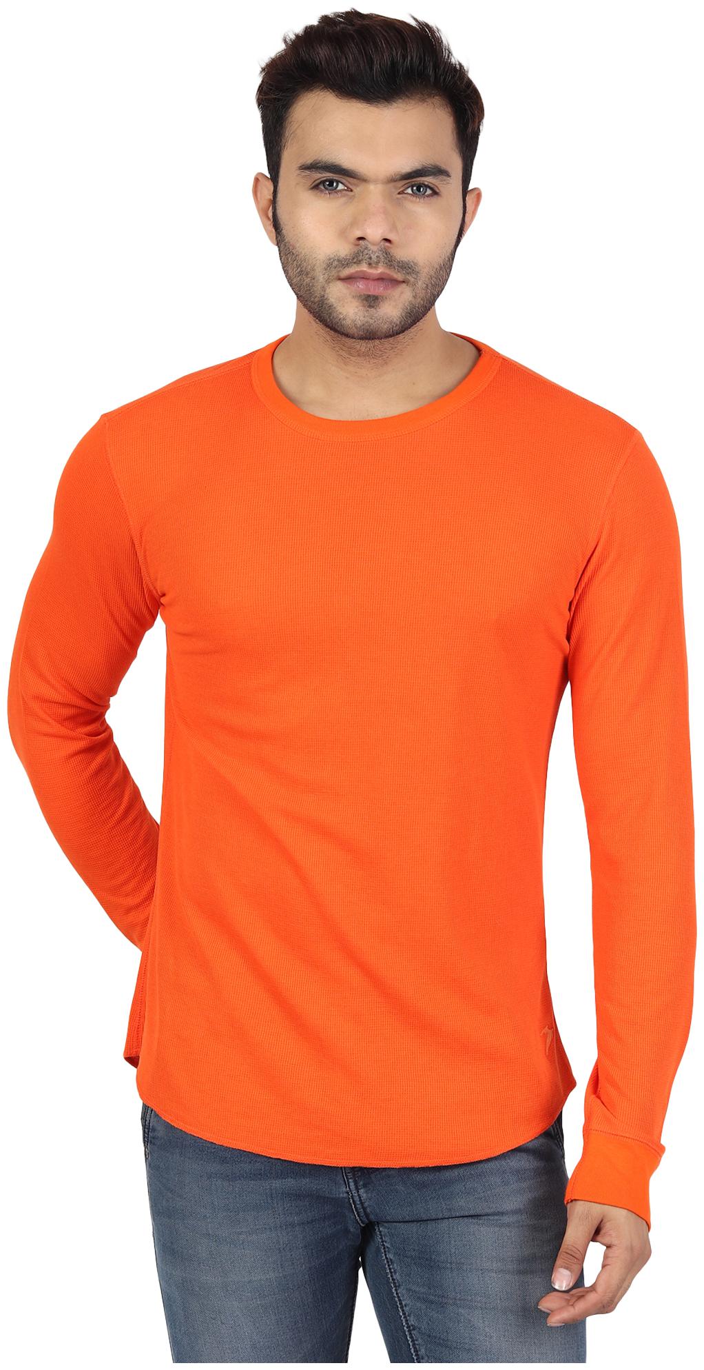 

Nimble Men Orange Regular fit Cotton Round neck T-Shirt - Pack Of 1