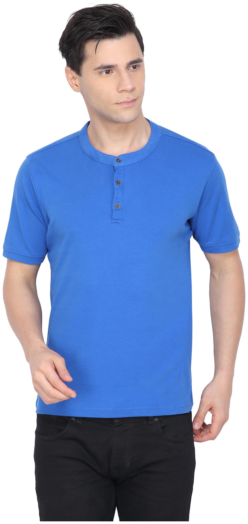 

Nimble Men Blue Regular fit Cotton Henley neck T-Shirt - Pack Of 1