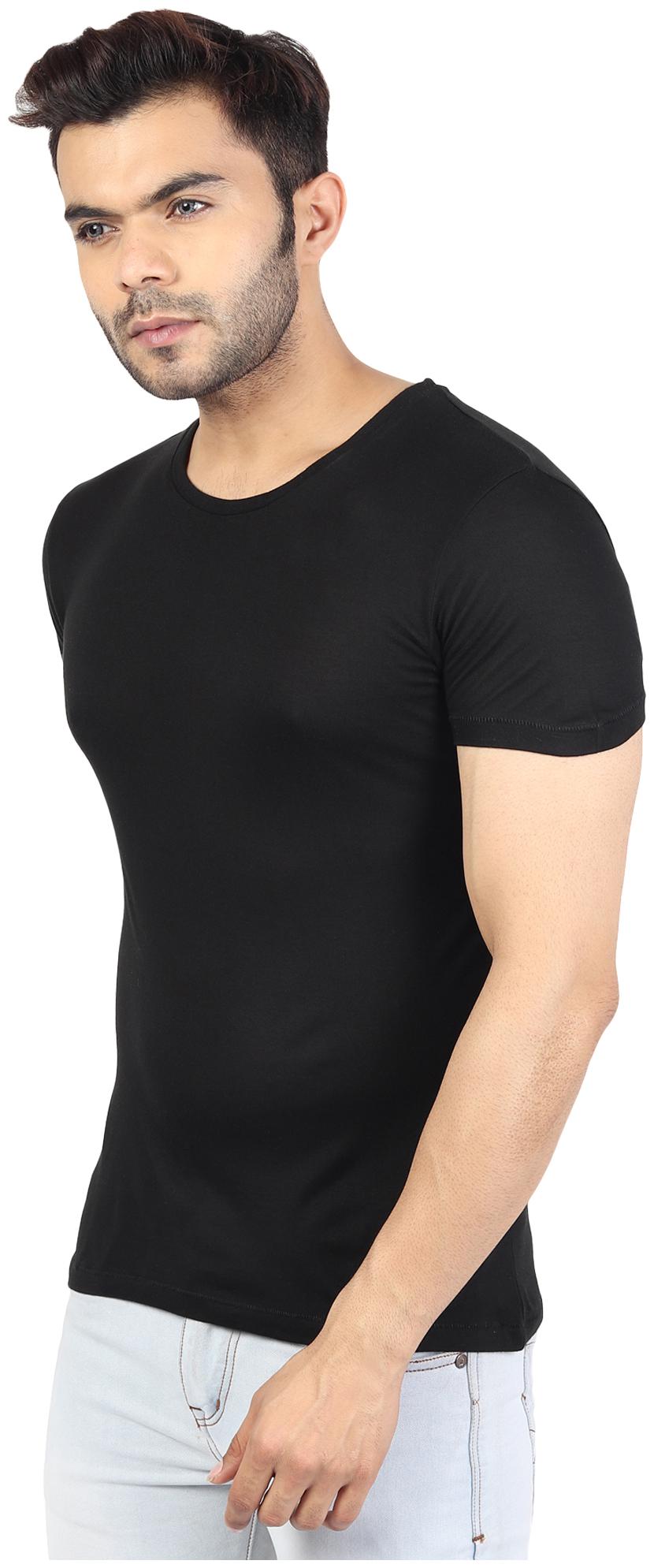 

Nimble Men Black Regular fit Modal Round neck T-Shirt - Pack Of 1