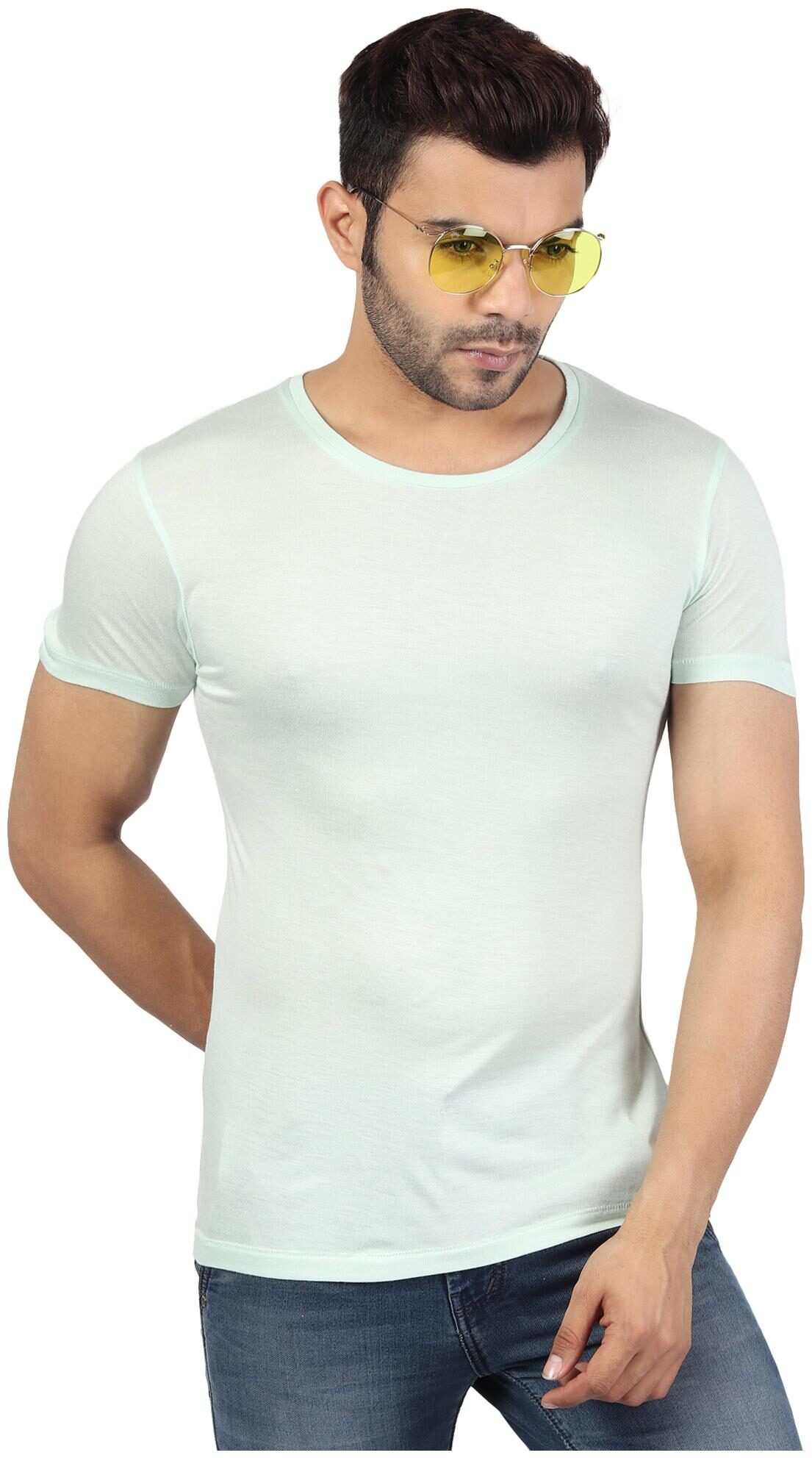 

Nimble Men White Regular fit Modal Round neck T-Shirt - Pack Of 1