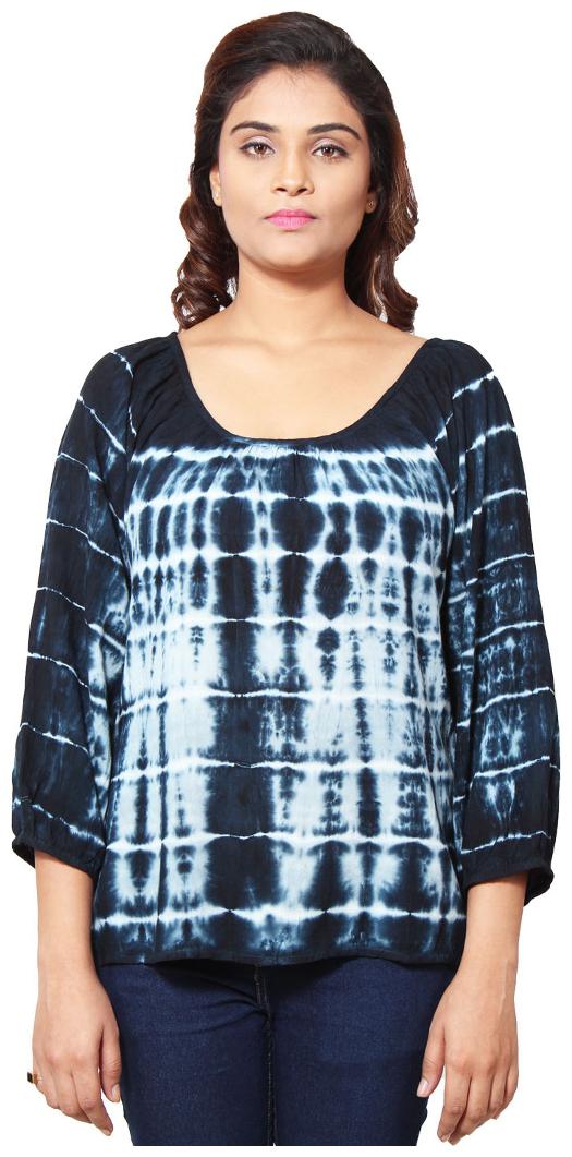 

Niomi Women Printed Regular top - Blue