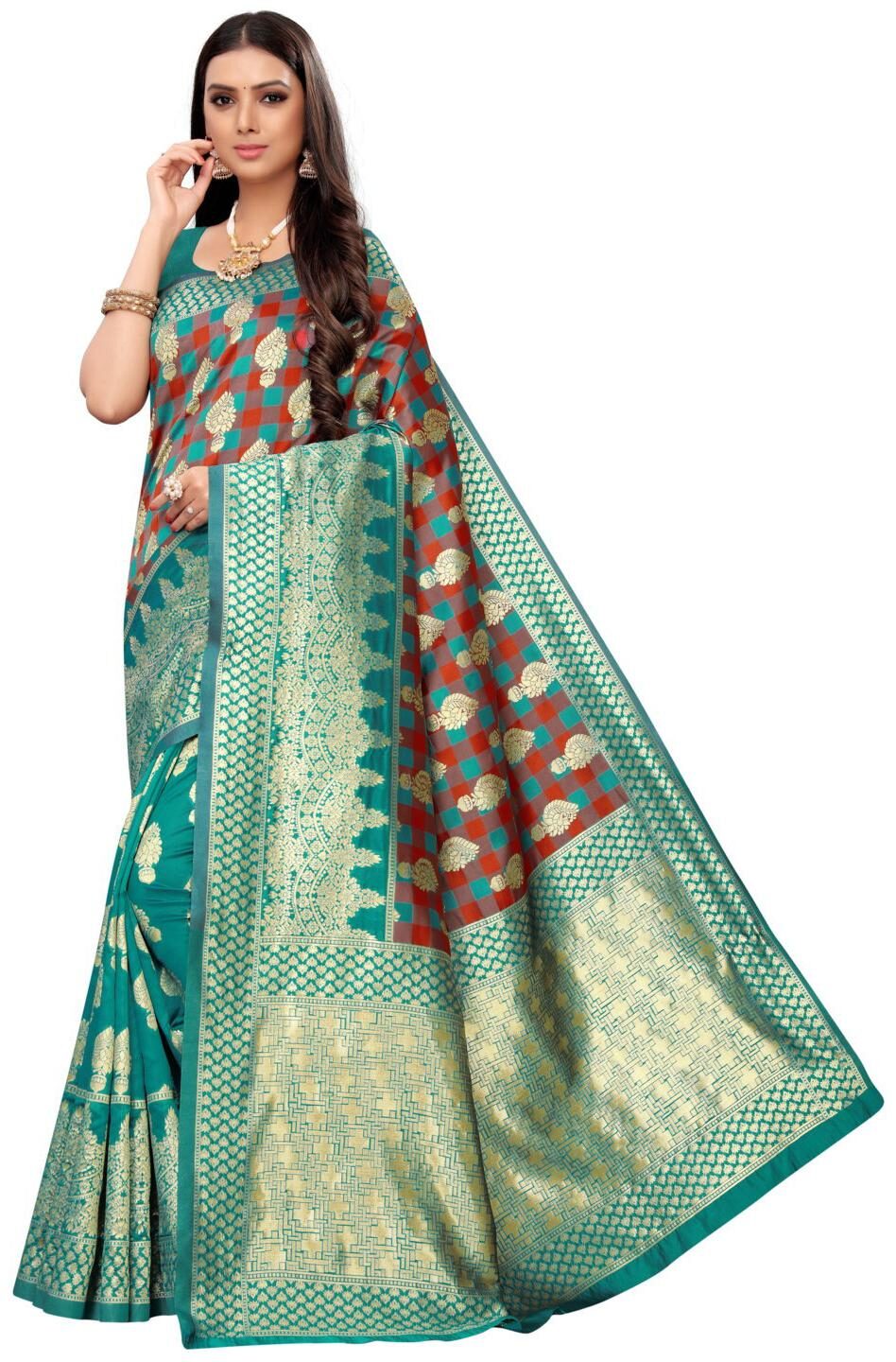 

Nirja Creation Banarasi Cotton Saree Multi