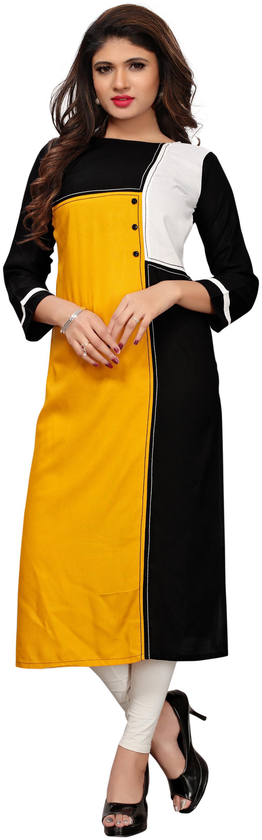 

Nirja Creation Women Black Solid Straight Kurti