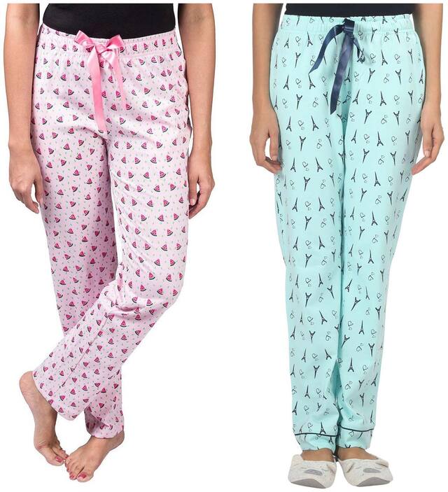 Nite Flite Women Cotton Printed Pyjama - Multi