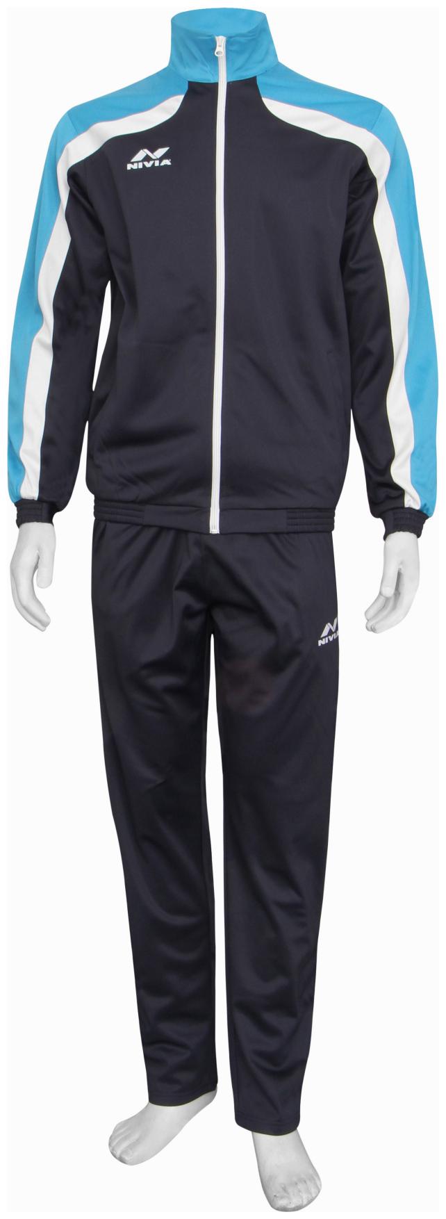 

Nivia Men Black Solid Regular Fit Track Suit