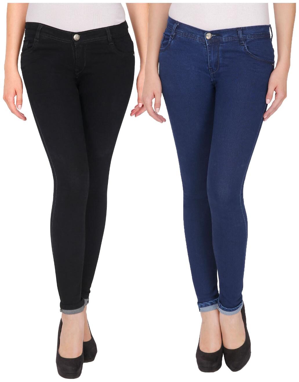 

NJ s Women Blue Black Skinny fit Jeans
