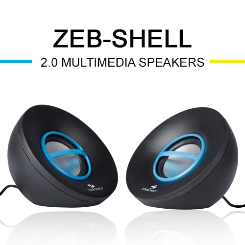 zebronics 2.0 multimedia speakers shell