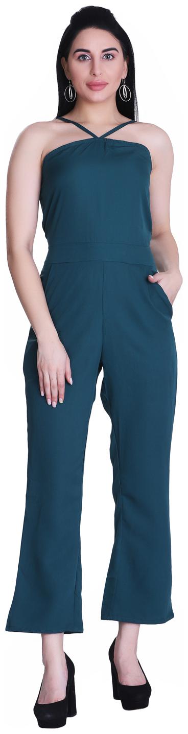 

Nonni Fashion Off Shoulder Sleeveless Dark Green Women Jumpsuit