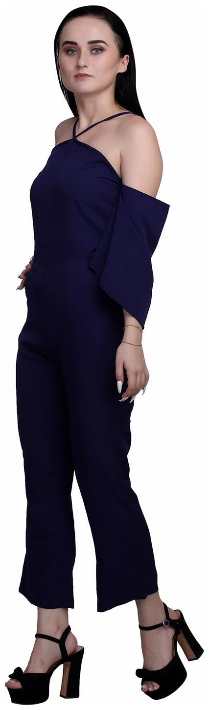 

Nonni Fashion Off Shoulder With Sleeve Navy Blue Women Jumpsuit