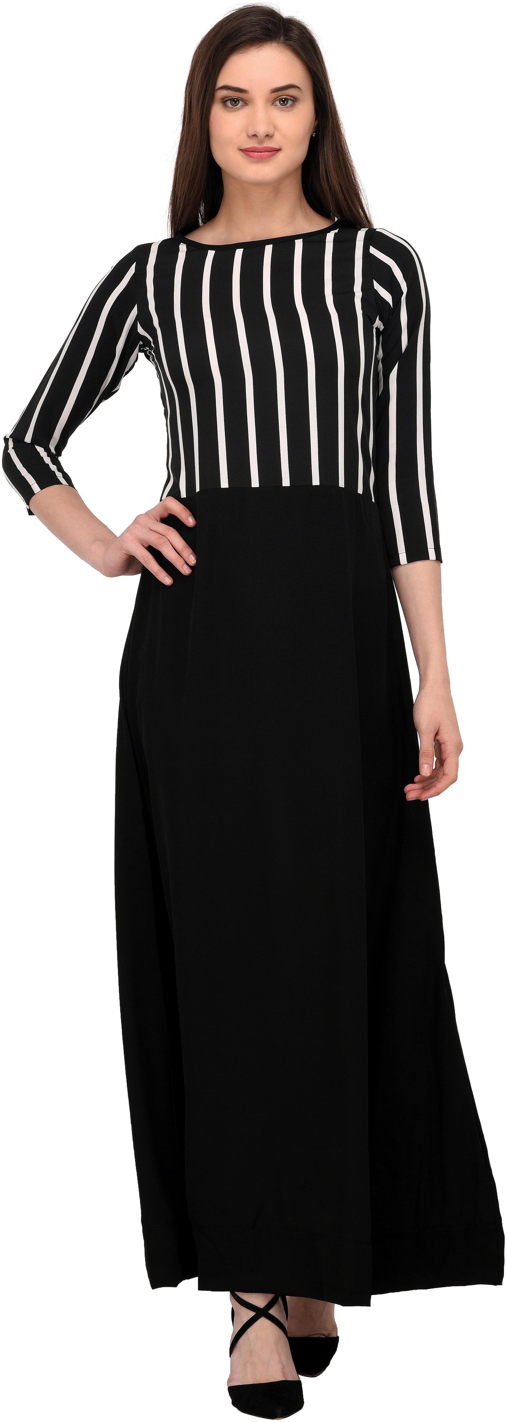 

NOWT BLACK Party Formal and Casual Wear Women Kurti Dress