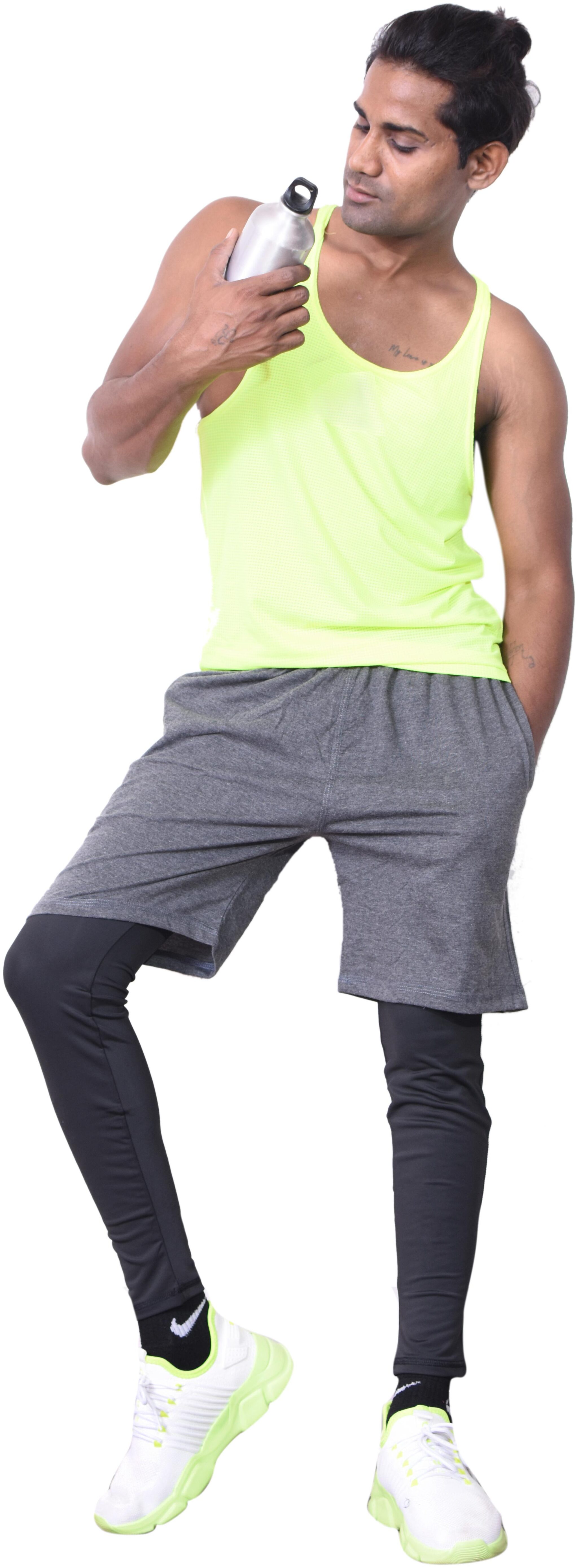 

NSZO Men Grey Regular Fit Regular Shorts