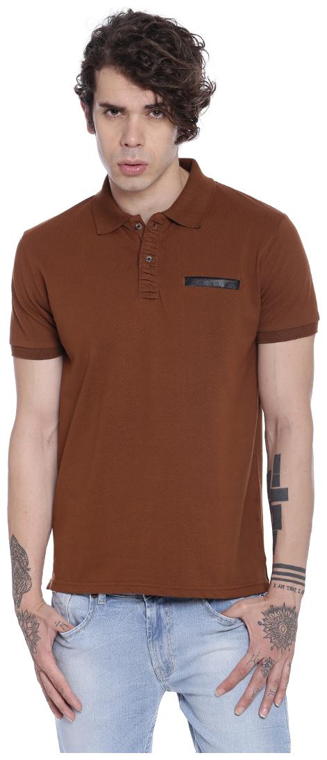 

Nucode Men s Solid T-Shirt - Brown