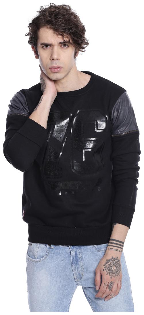 

Nucode Men Black Round neck Sweatshirt