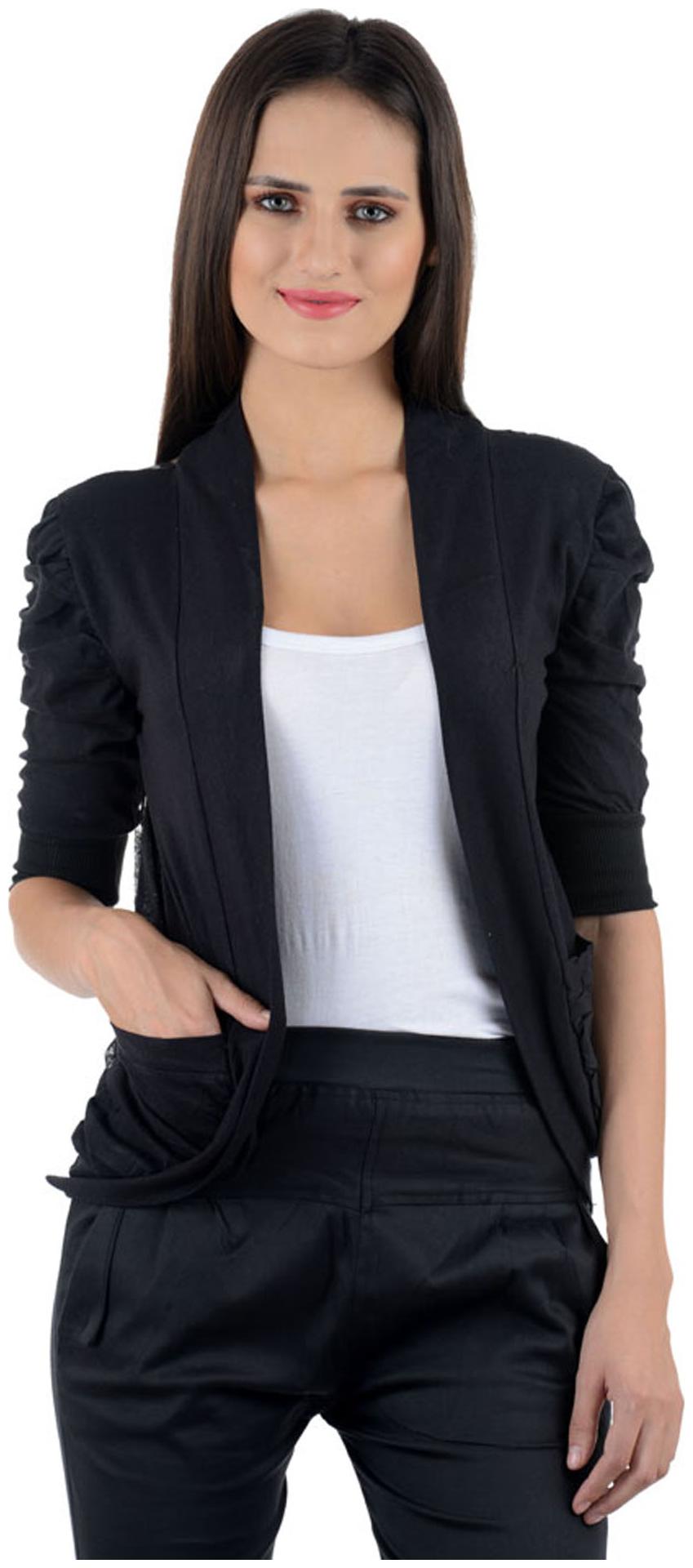 

NumBrave Black Cotton Shrug