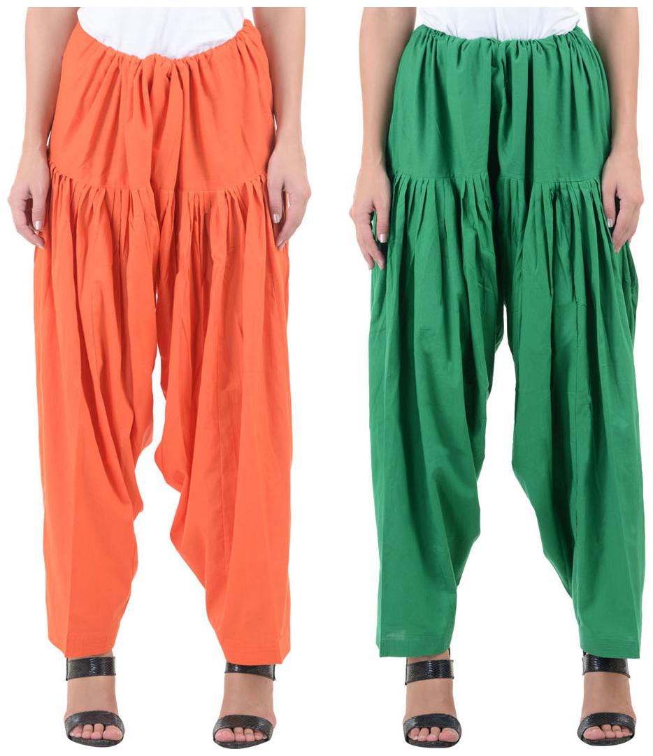 

NumBrave MultiColor Cotton Fit Pack Of 2 Patiala Salwar