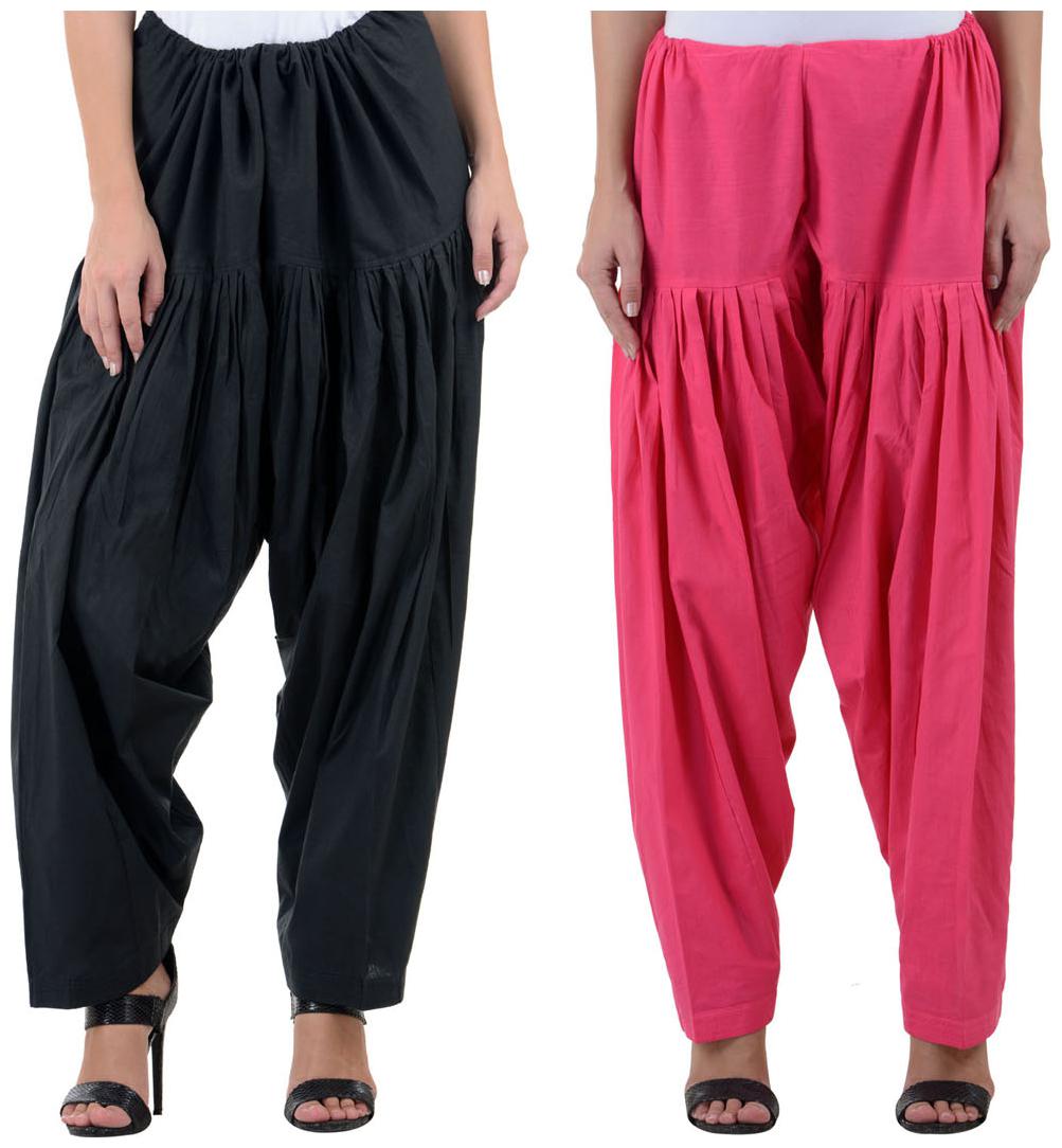 

NumBrave MultiColor Cotton Fit Pack Of 2 Patiala Salwar