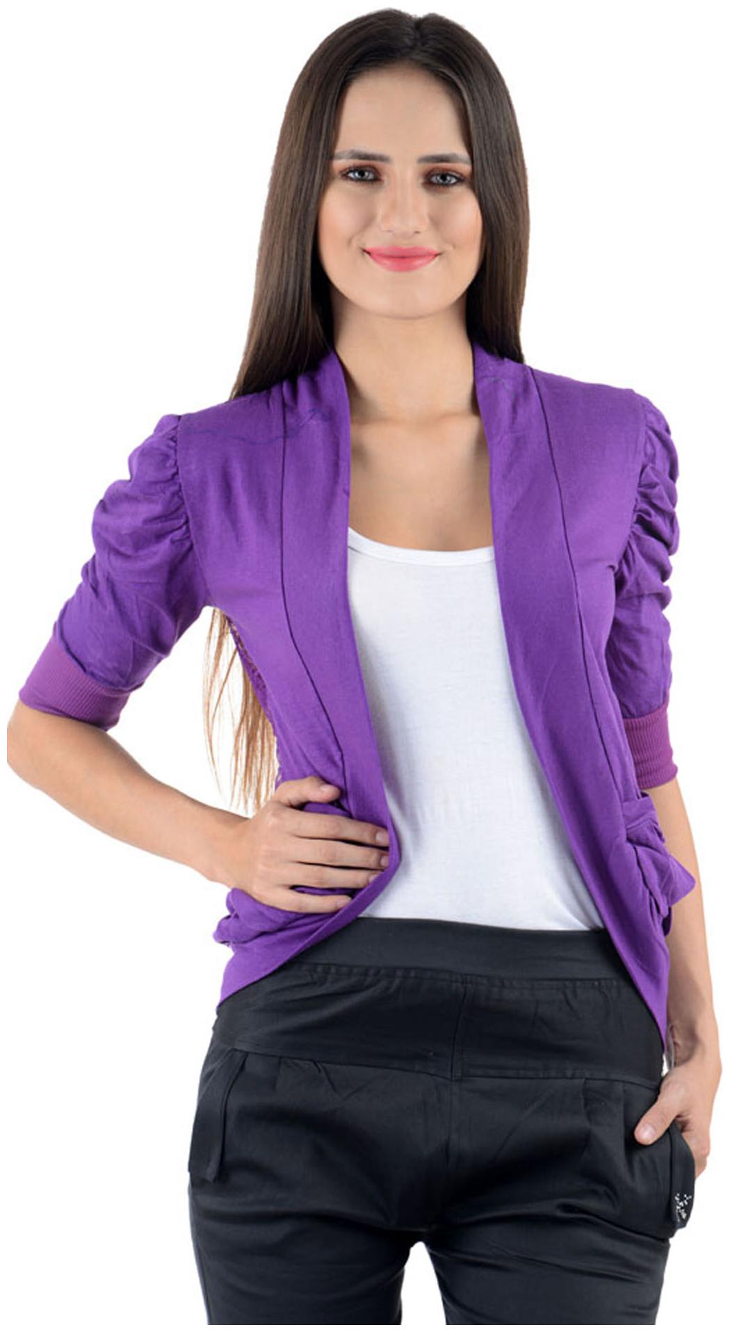 

NumBrave Purple Cotton Shrug