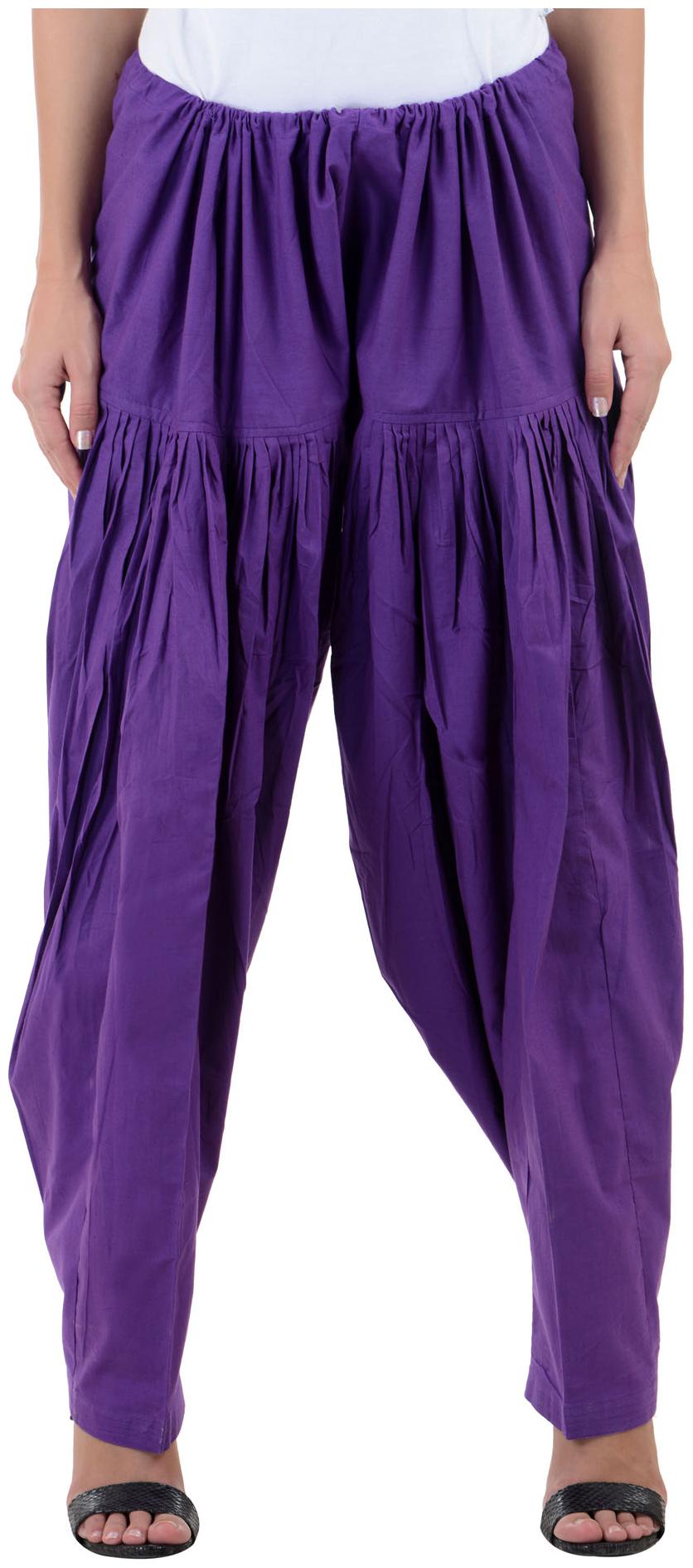 

NumBrave Purple Cotton Fit Patiala Salwar