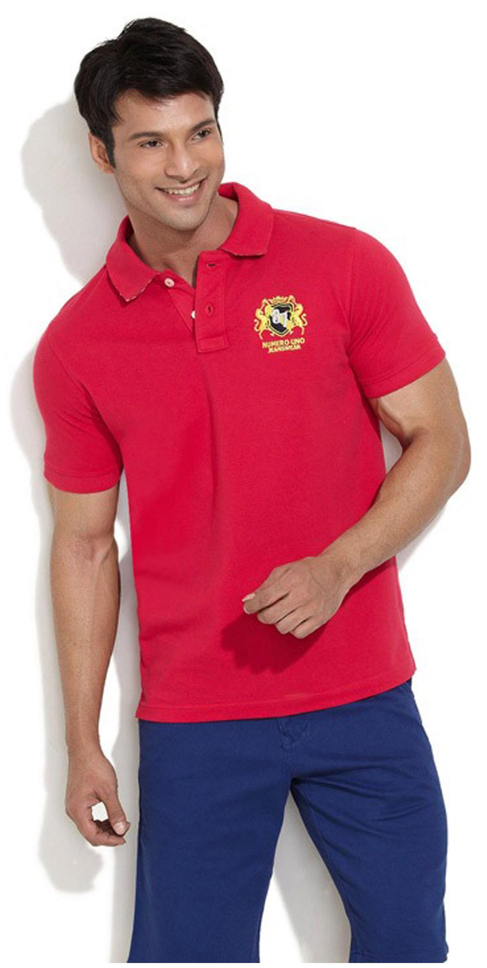 

Numero Uno Men Red Loose fit Cotton Round neck T-Shirt - Pack Of 1
