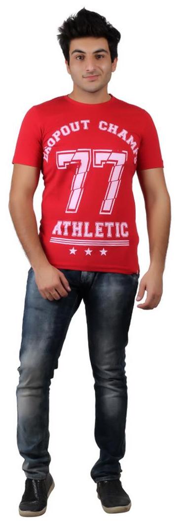 

Numero Uno Men Red Regular fit Cotton Round neck T-Shirt - Pack Of 1