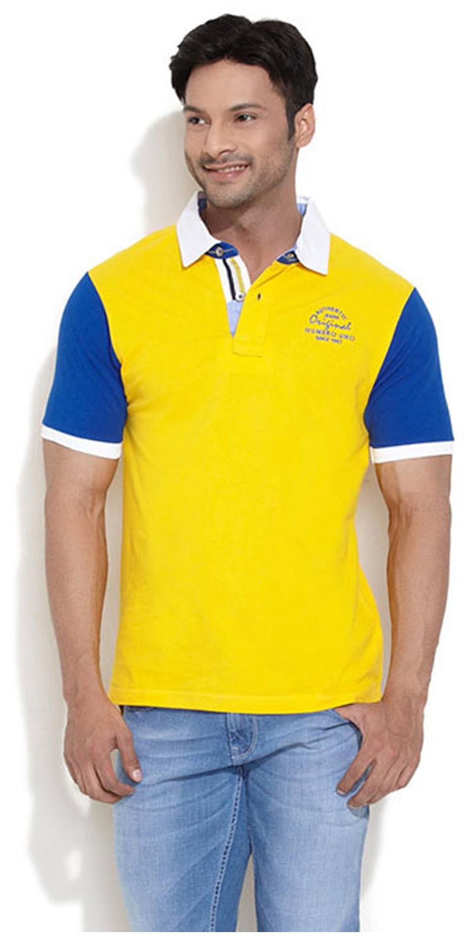 

Numero Uno Men s Loose Fit Polo T-Shirt - Yellow