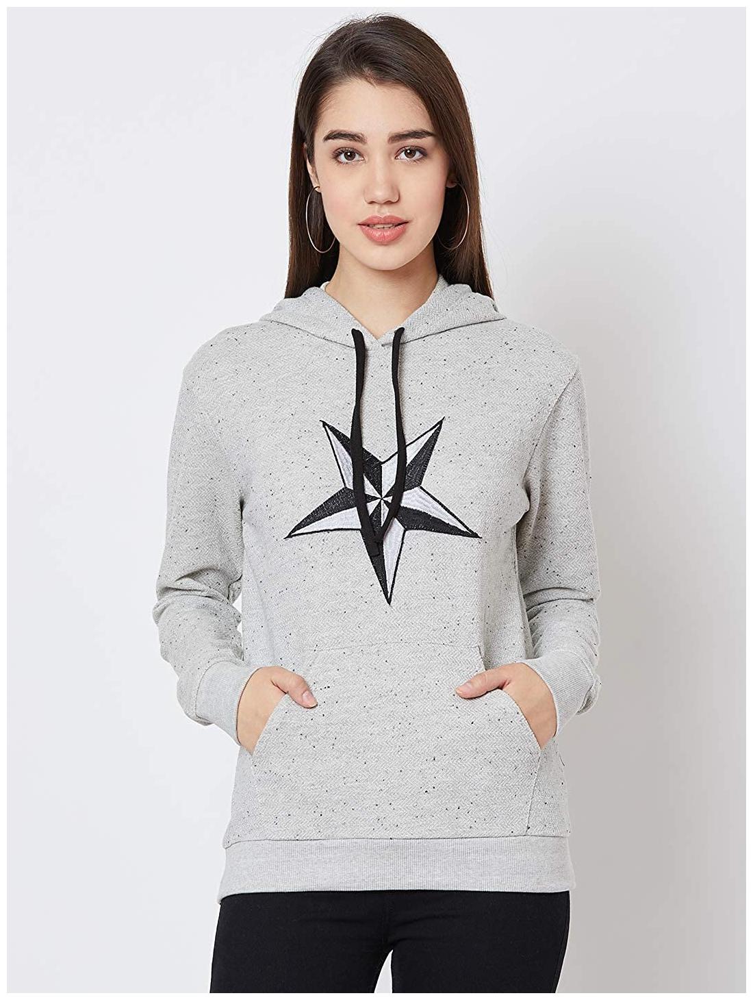 

NUN Women Printed Hoodie - Grey