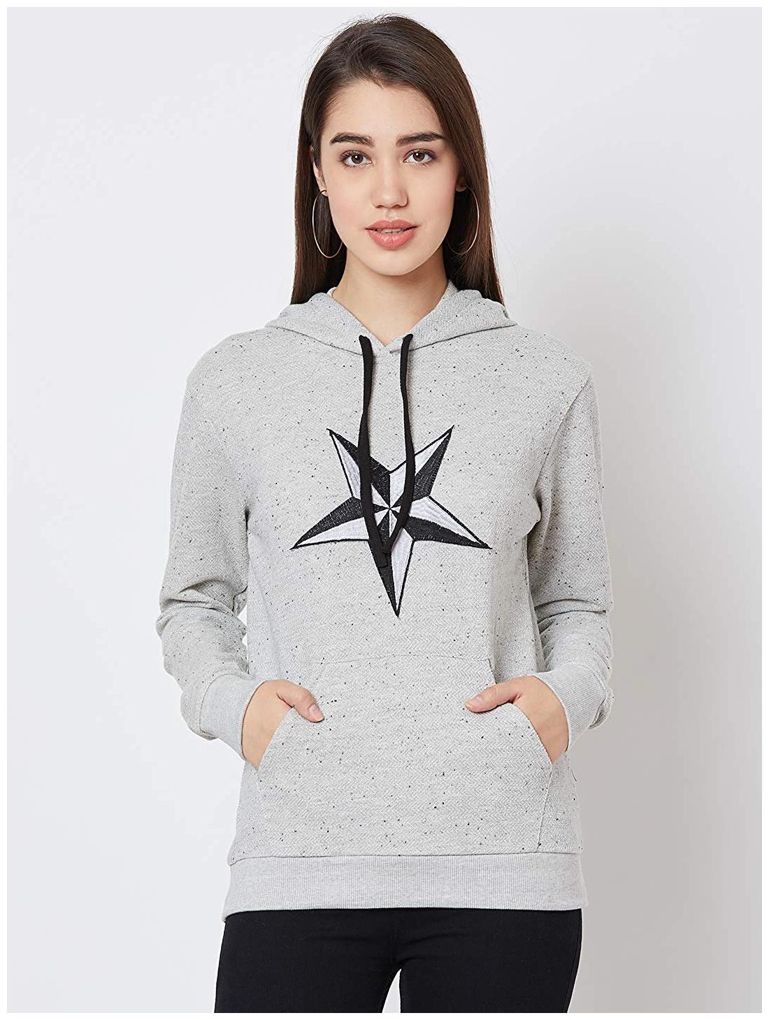 

NUN Women Printed Hoodie - Grey