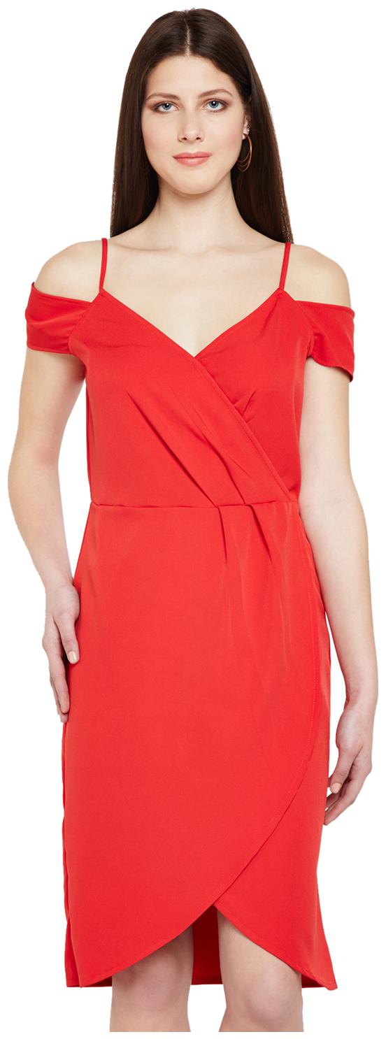 

NUN Red Solid Bodycon dress