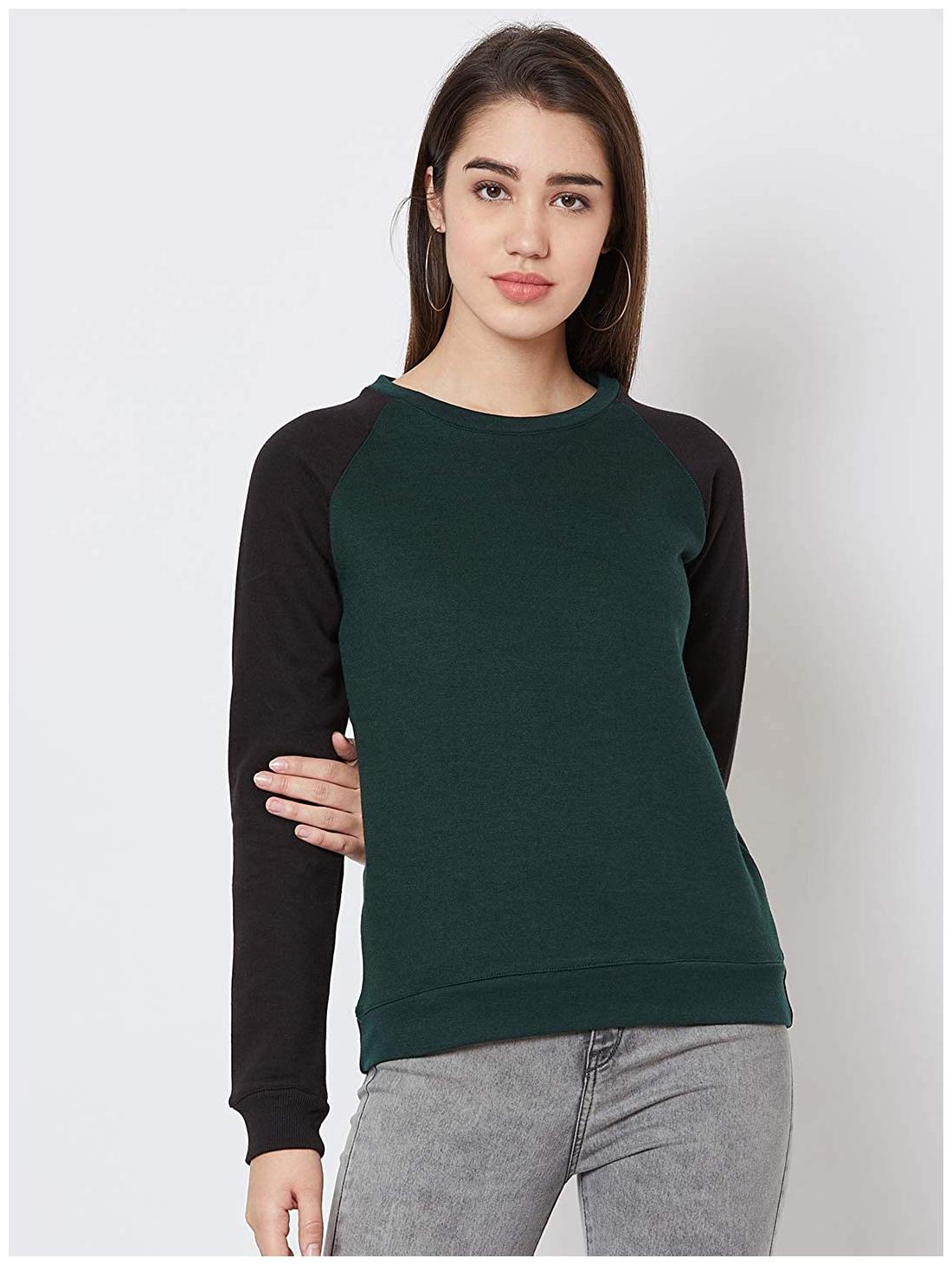 

NUN Women Fleece Sweatshirt Green Black