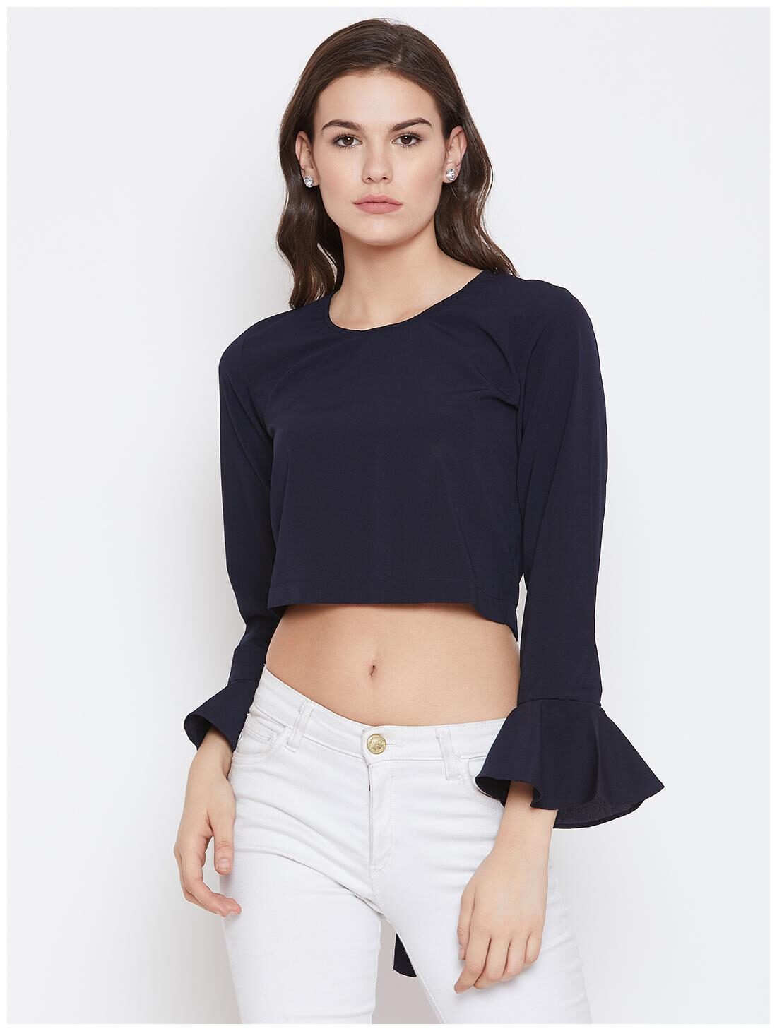 

NUN Women Solid Blouson top - Blue