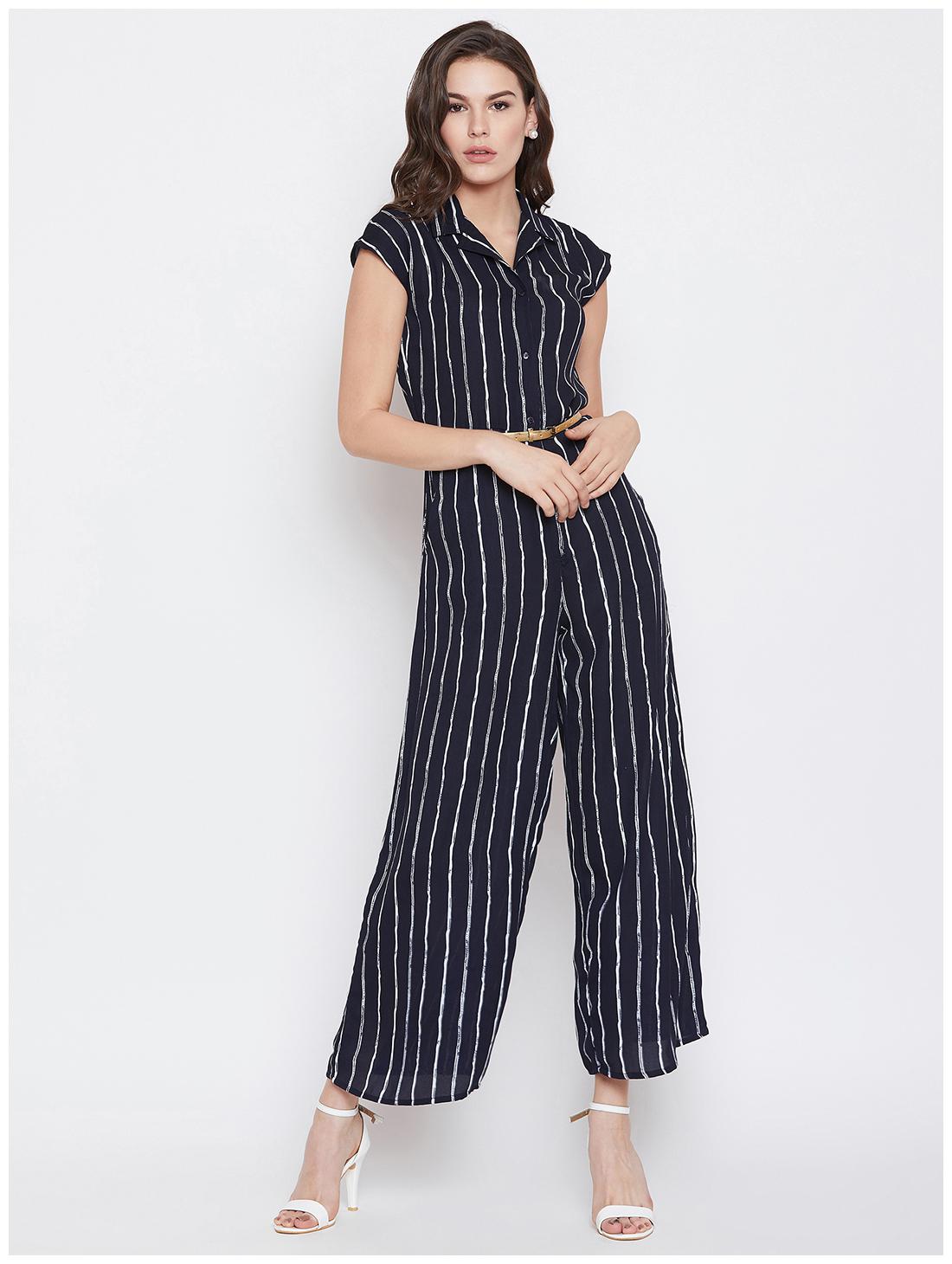 

NUN Striped Jumpsuit - Navy
