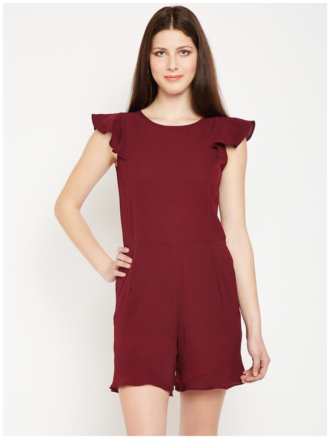 

NUN Solid Romper - Maroon