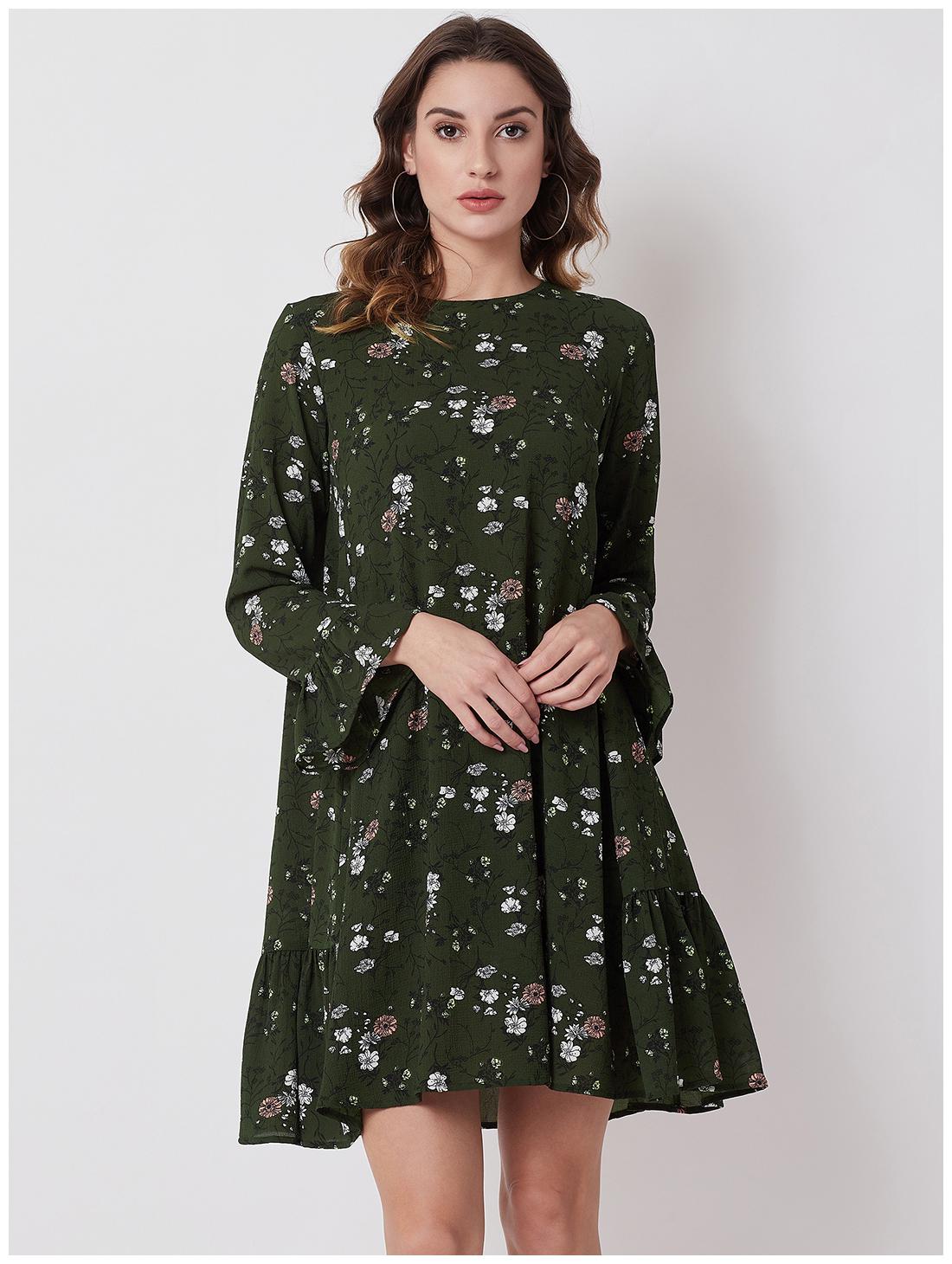 

NUN Green Floral A-line dress
