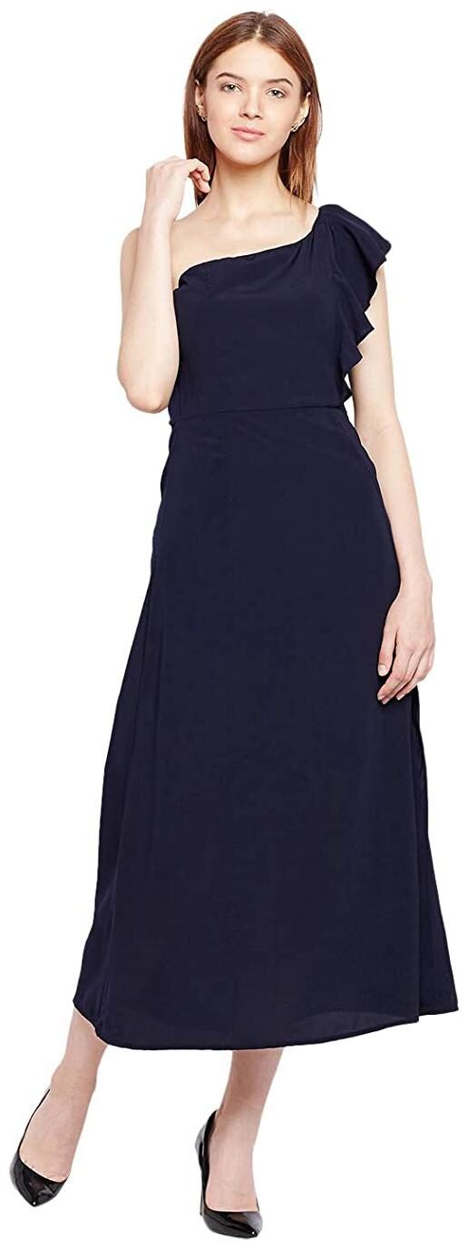 

NUN Blue Solid Maxi dress